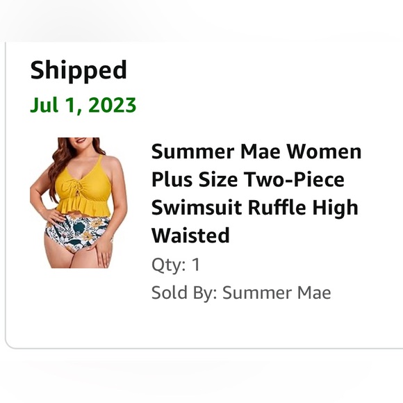 NWT Two piece Plus Swimsuit - Picture 7 of 7